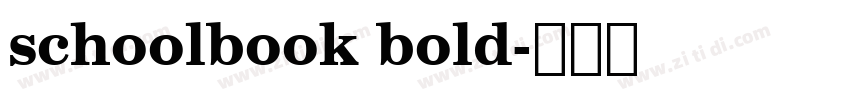 schoolbook bold字体转换